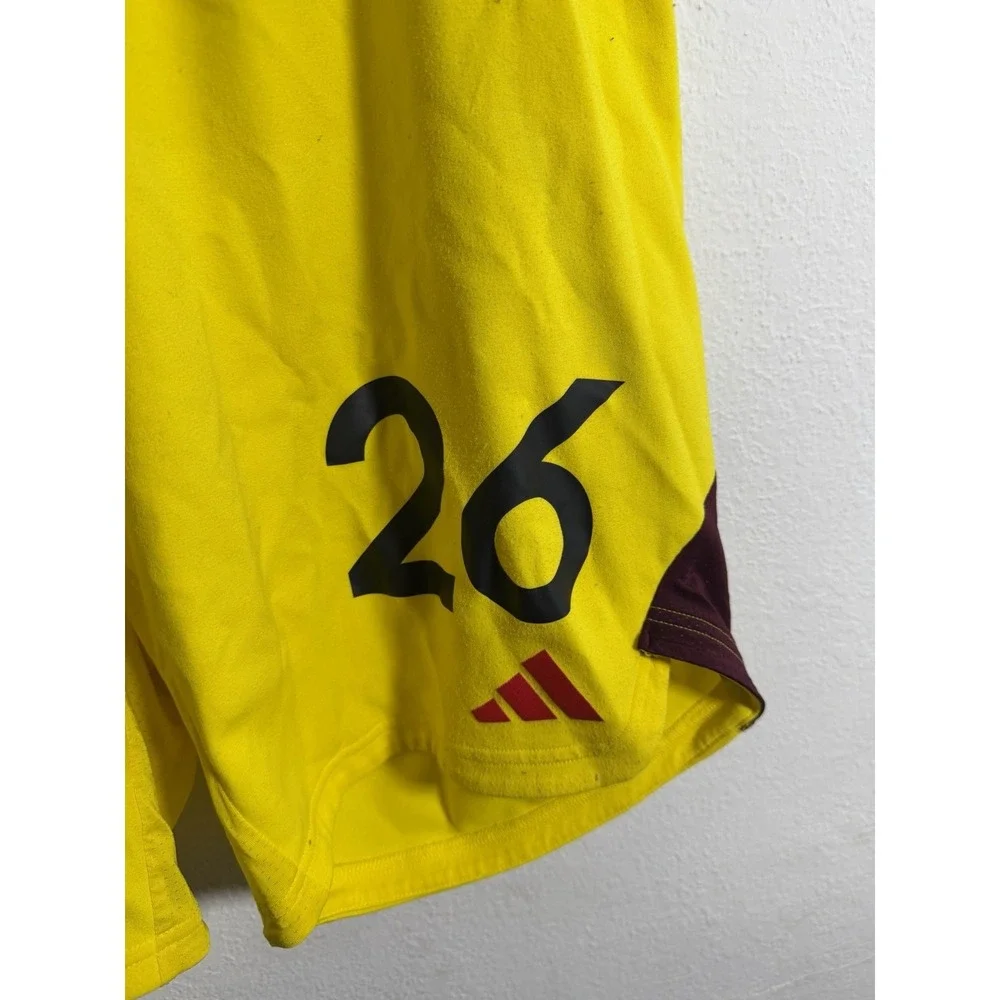 Adidas Portland Timbers Shorts Mens XL Yellow‎ #26 Player Issued Game